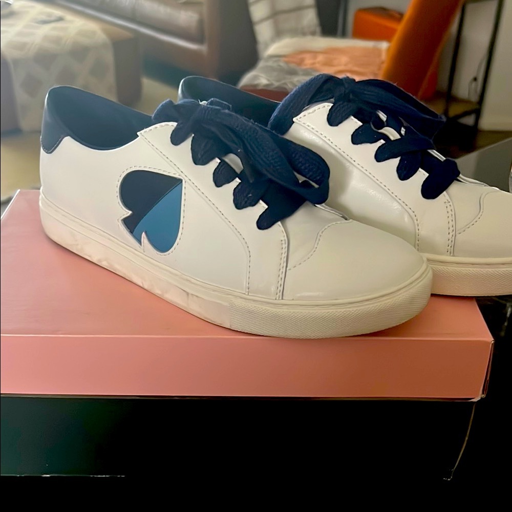 Kate Spade Sneakers with Blue Spade Detail